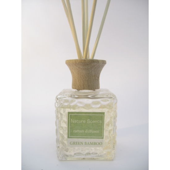 Interieur parfum met geurolie met stokjes Groene bamboe 80 ml