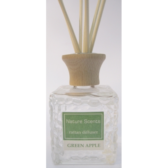 Interieur parfum met geurolie met stokjes groene appel 80 ml